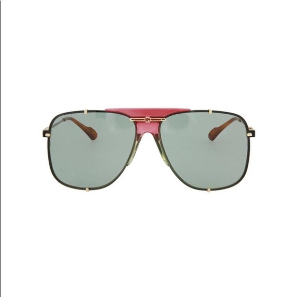 GUCCI Aviator-Style Metal Sunglasses
